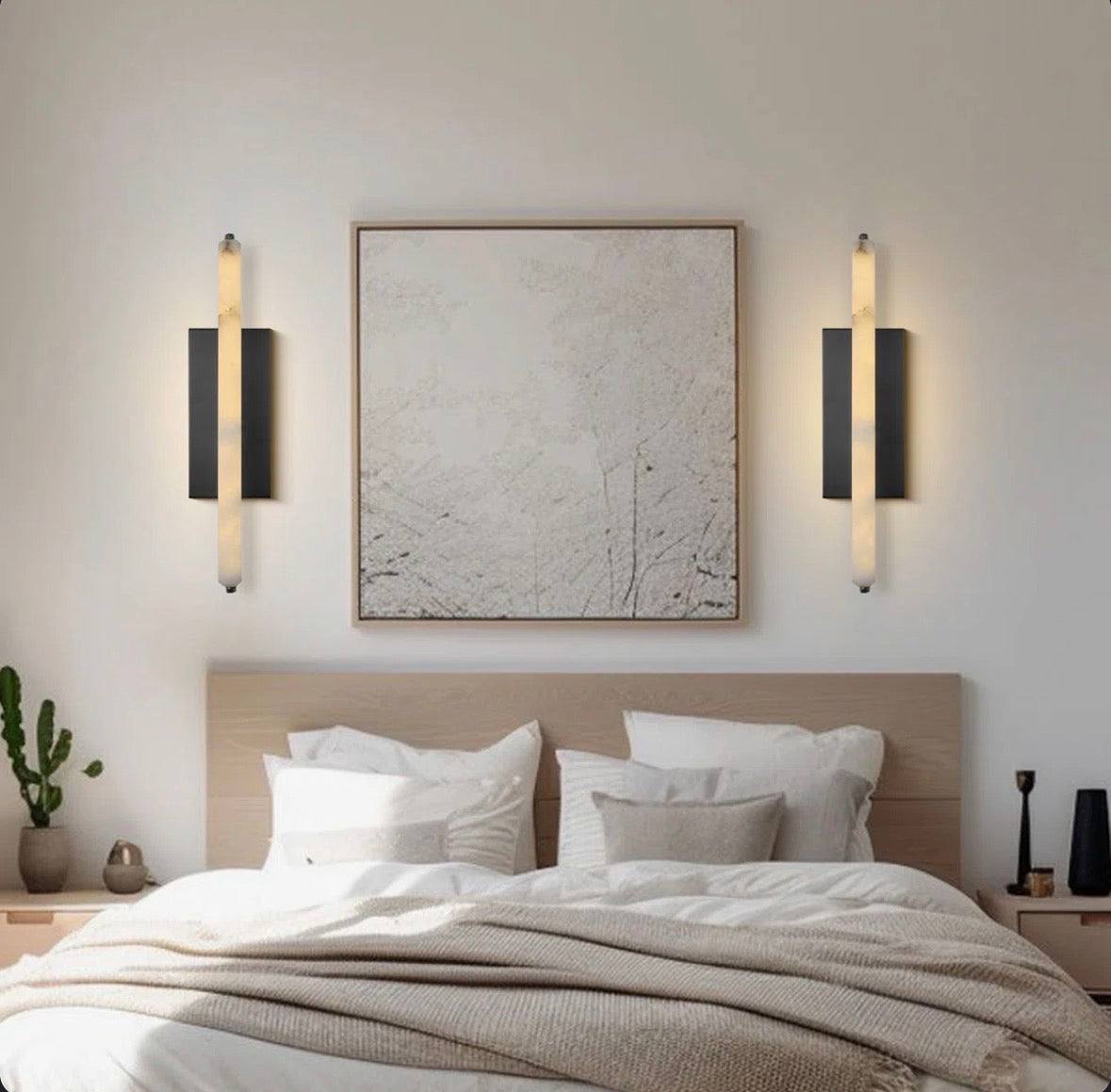 Hokku designs Dimmable LED Wall Mounted Sconce With Alabaster Shade