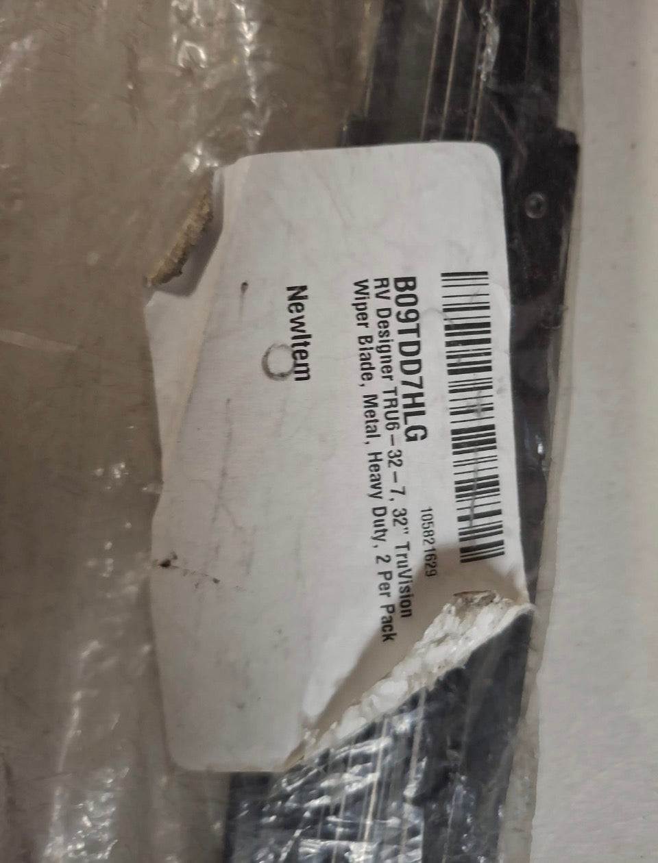 Open Box "RV Designer TRU6-32-7, 32"" TruVision Wiper Blade, Metal, Heavy Duty, 2PK"