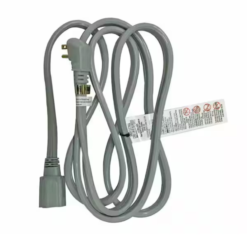 HDX 9 ft. 12/3 20 Amp 250-Volt Air Conditioner Extension Cord, Grey