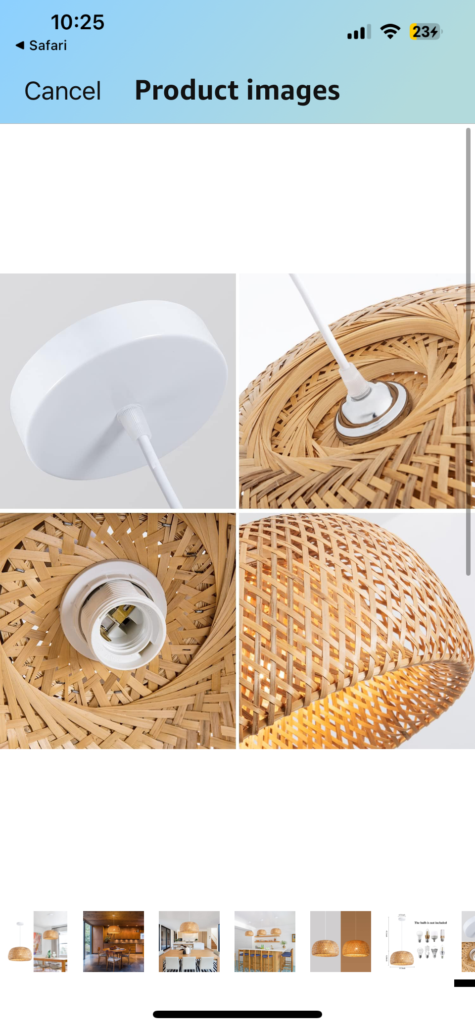 Open Box Ai HaoLe Bamboo Pendant Light 1 Light for Kitchen- 17.7 in HandWoven Natural Rattan Pendant Lights Bamboo Lamp Hanging Chandelier Rattan Hanging Lights Fixture for Kitchen Island Living Room Bedroom (17.7 in)