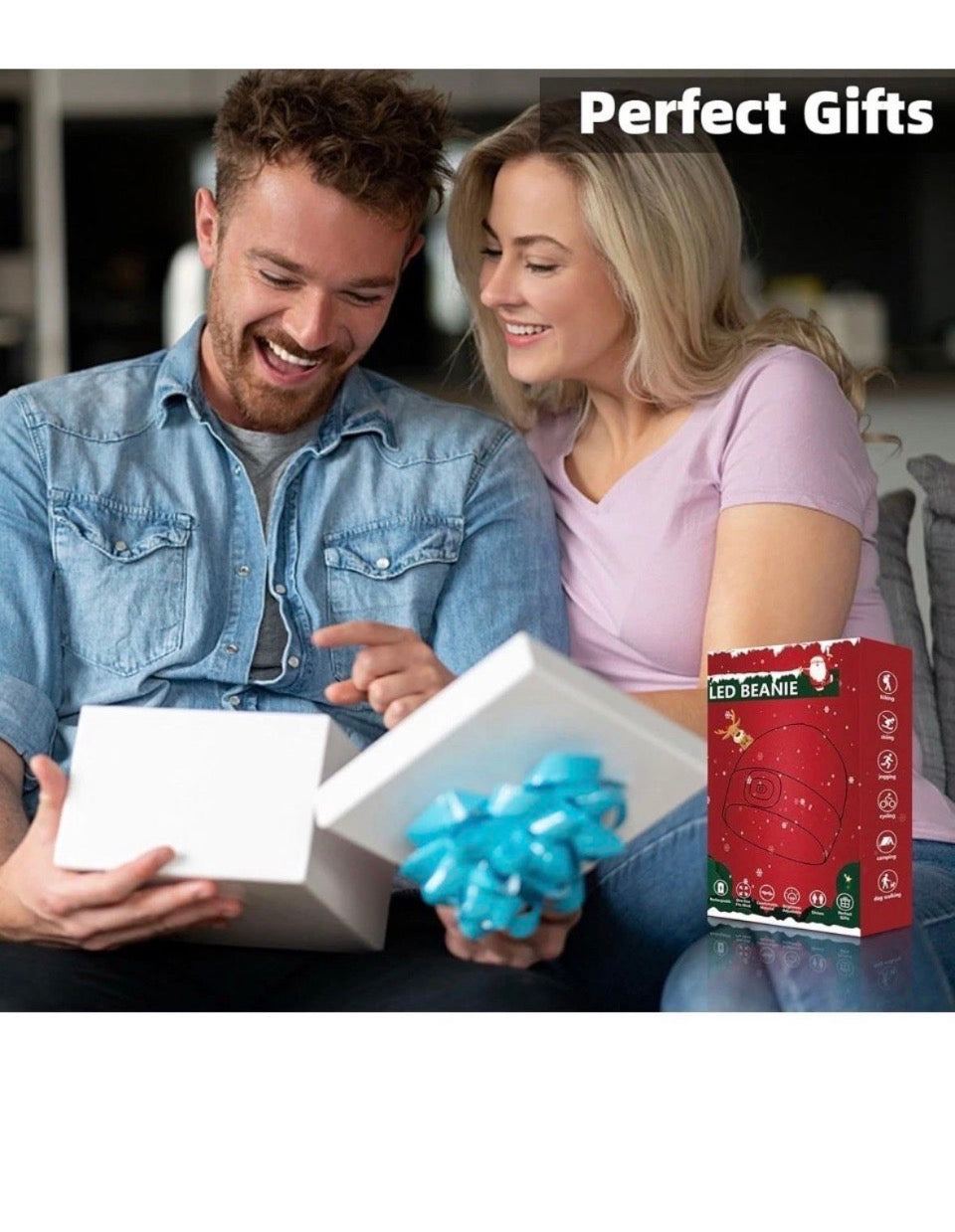 New Biuonk Store Unisex LED Beanie Hat with Light, USB Rechargeable Headlamp