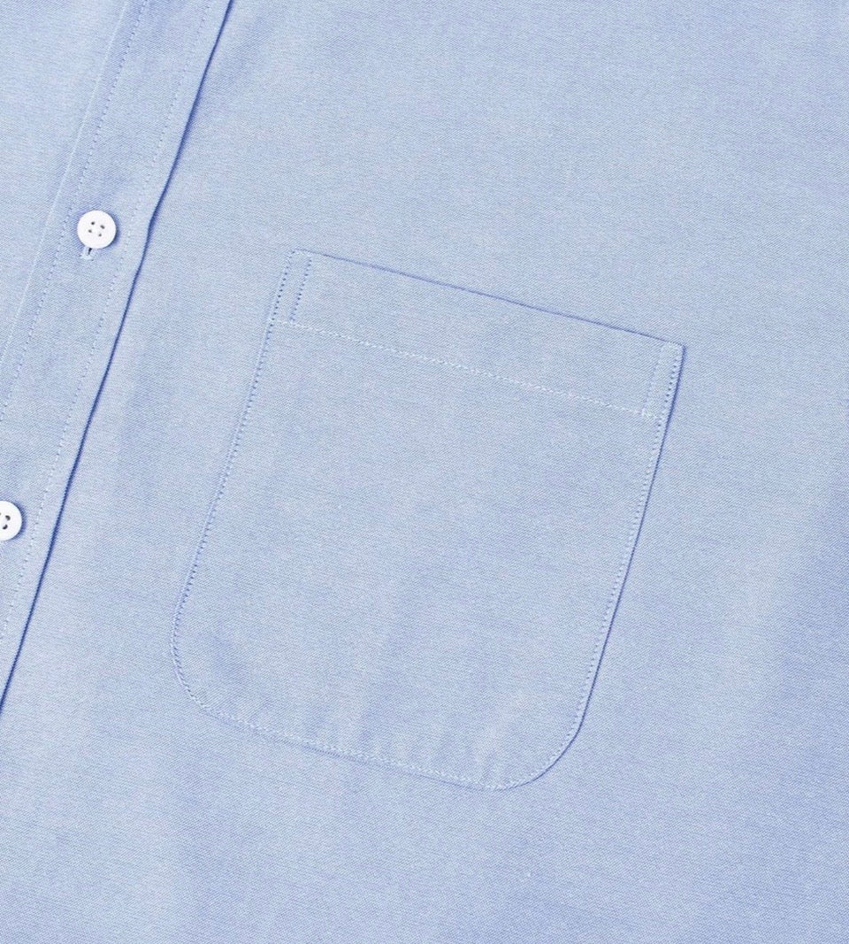 Alimens & Gentle Mens Solid Oxford Shirt Long Sleeve Dress Shirt Work Casual But