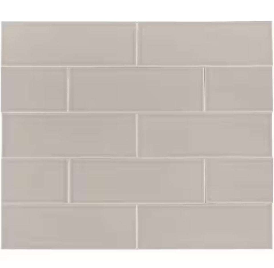 Open Box MSI Portico Pearl 4 in. x 12 in. Handcrafted Glossy Ceramic Subway Wall Tile (5 sq. ft. / case)