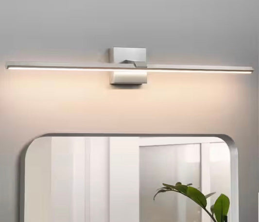 Kaisite 32 in. brushed nickel LED vanity light bar over bathroom mirror with 3500K warm light