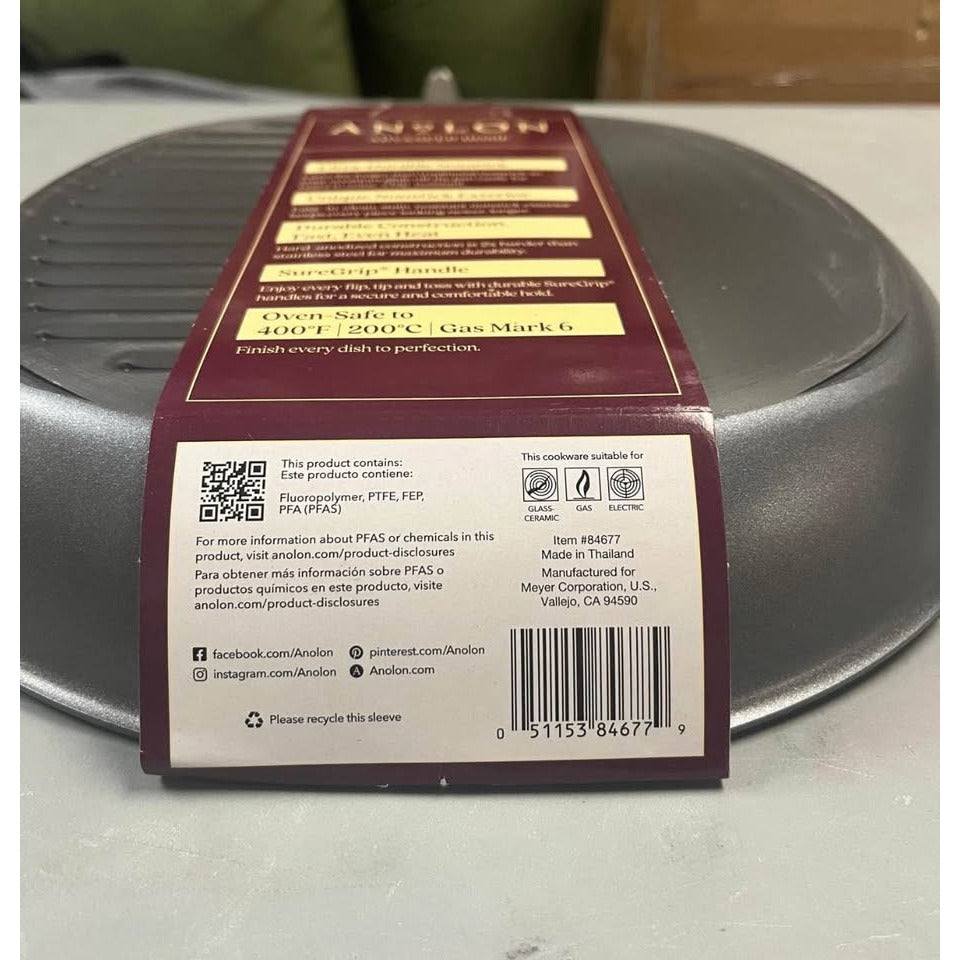 Anolon Advanced Home 12.5-in. Divided Grill & Griddle Skillet