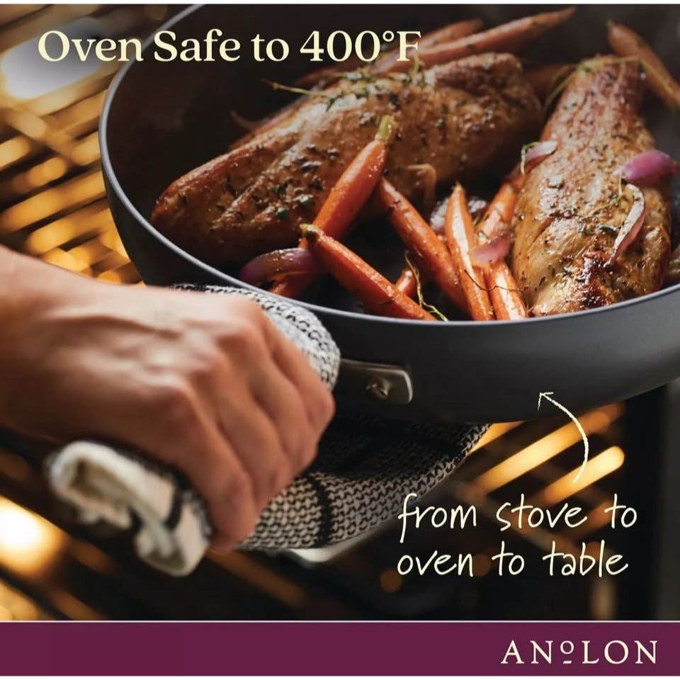 Anolon Advanced Home 12.5-in. Divided Grill & Griddle Skillet