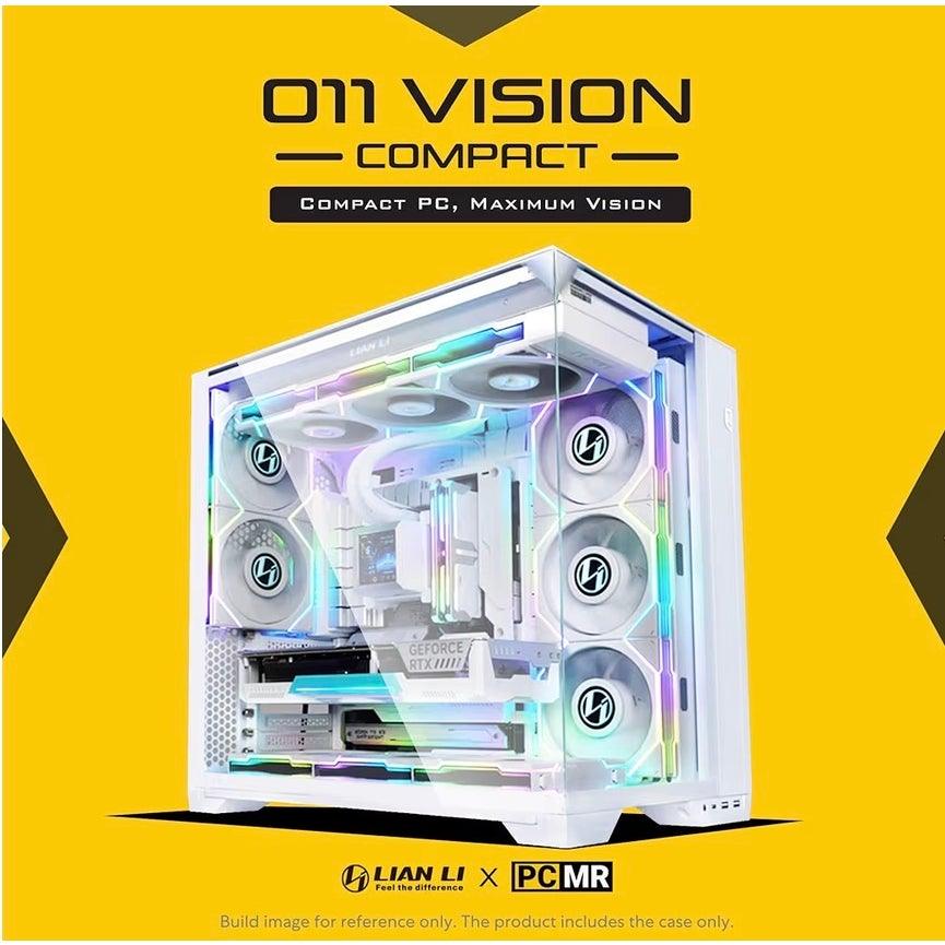Lian Li O11 Vision Compact ATX PC Case, Back-Connect, White (O11VPW)
Compact dual-chamber