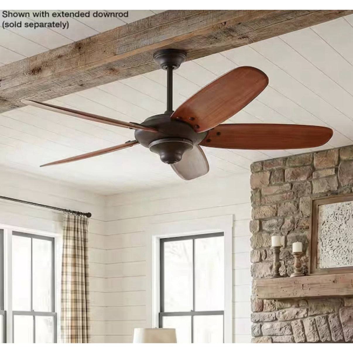 Home Decorators Collection Altura 56" Indoor Oil-Rubbed Bronze Ceiling Fan w/Dow