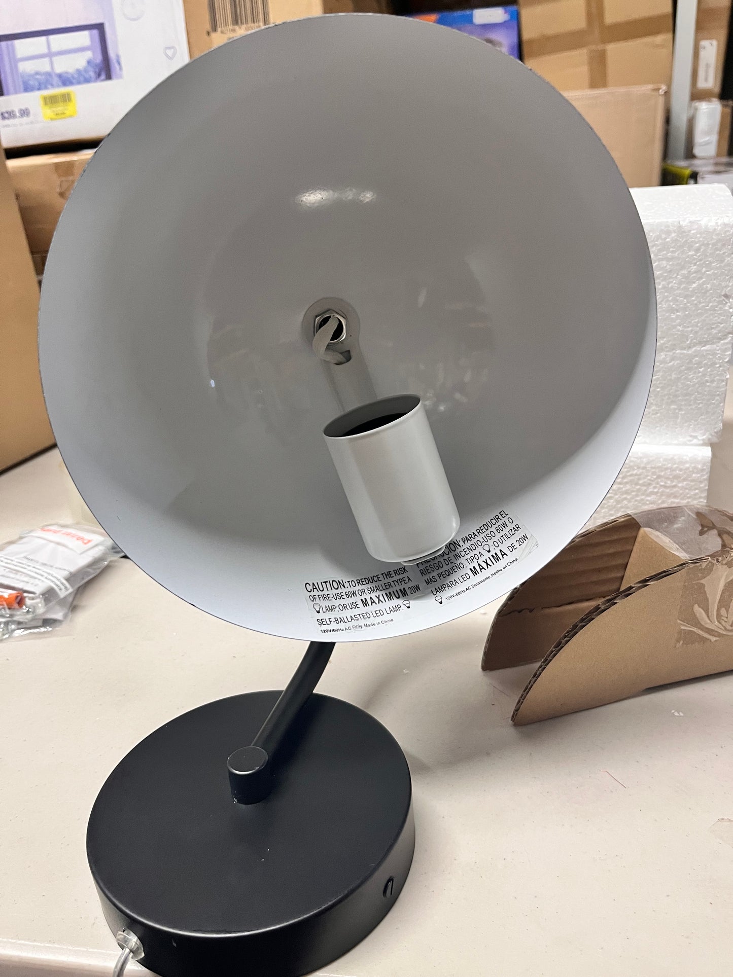 Valencia Dome Wall Mount Table Lamp Brass - Project 62 MISSING LIGHT BULB