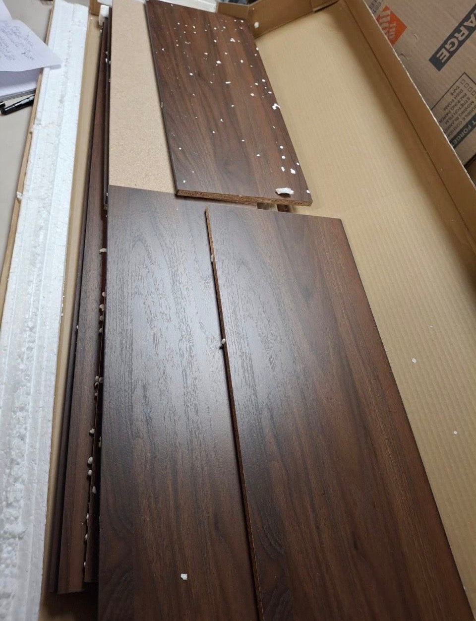 Open Box Furinno Pasir 4-Tier Open Shelf, Columbia Walnut