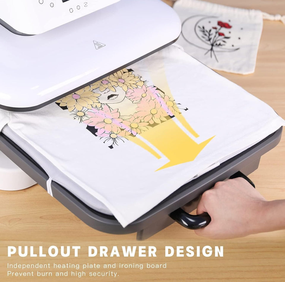 HTVRONT Auto Heat Press Machine for T Shirts - 15x15 Smart T Shirt Press Machine with Auto Release - Professional Heat Press for Sublimation, Vinyl, Heat Transfer Projects