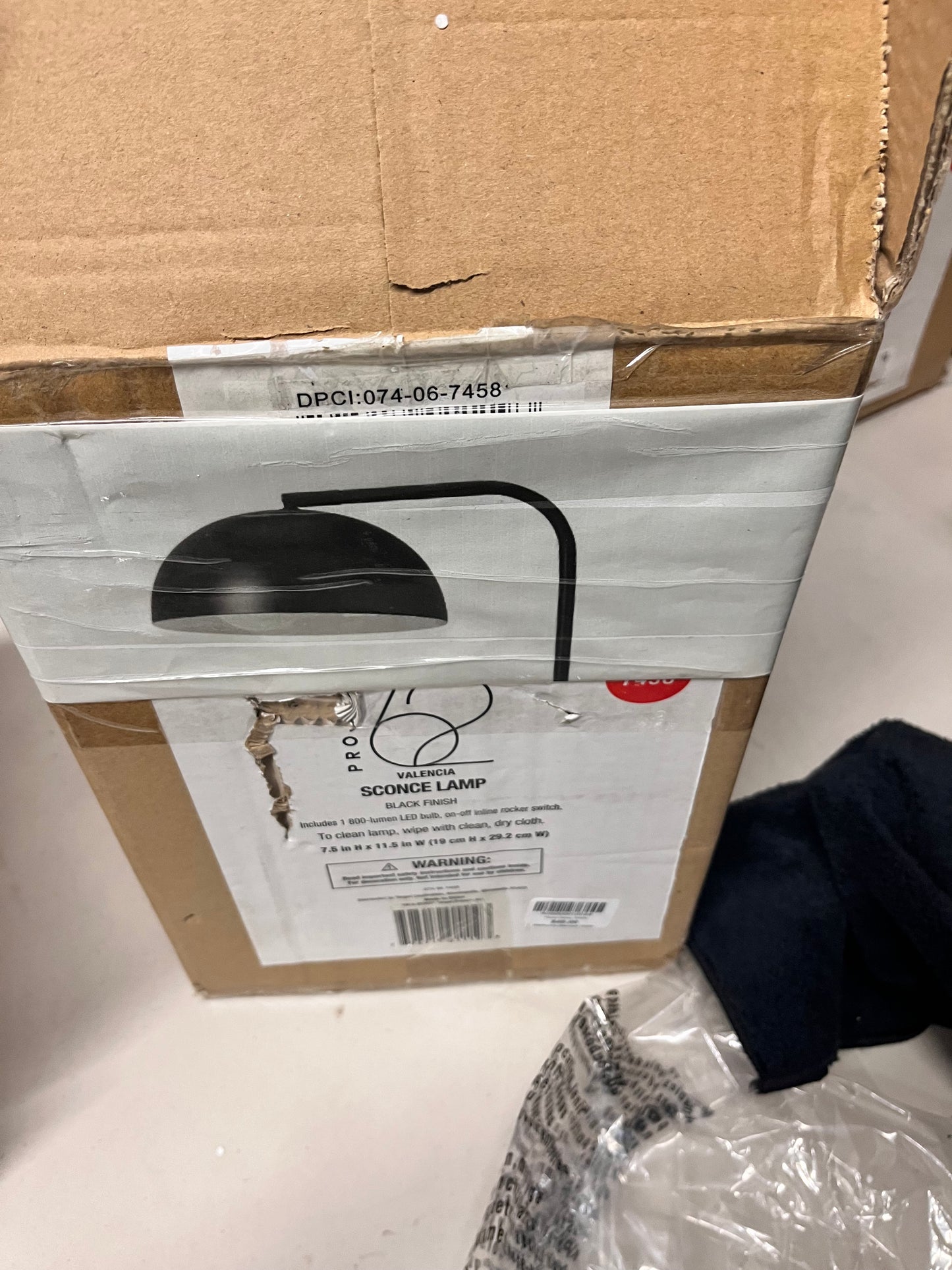 Valencia Dome Wall Mount Table Lamp Brass - Project 62 MISSING LIGHT BULB