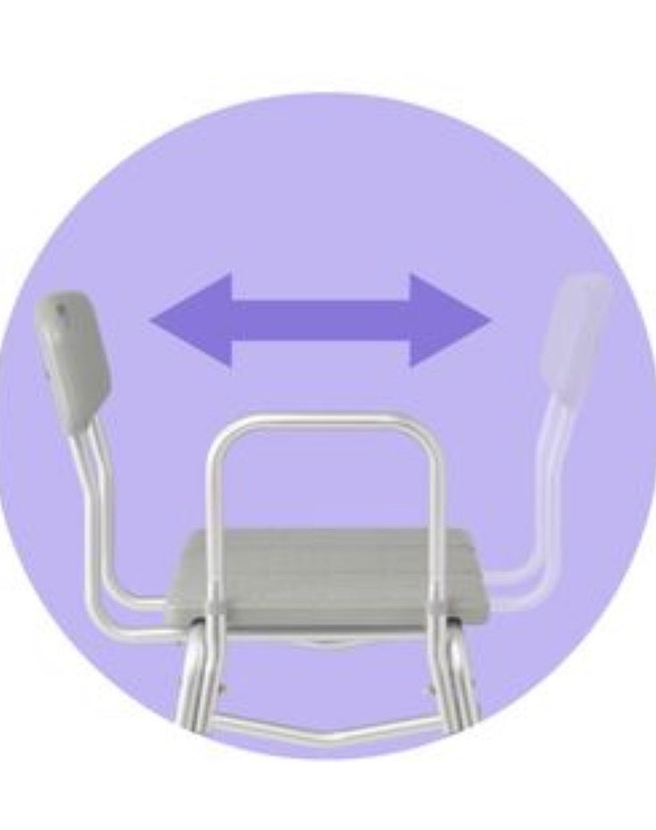 Medline Gray Transfer Bench for Bathtub