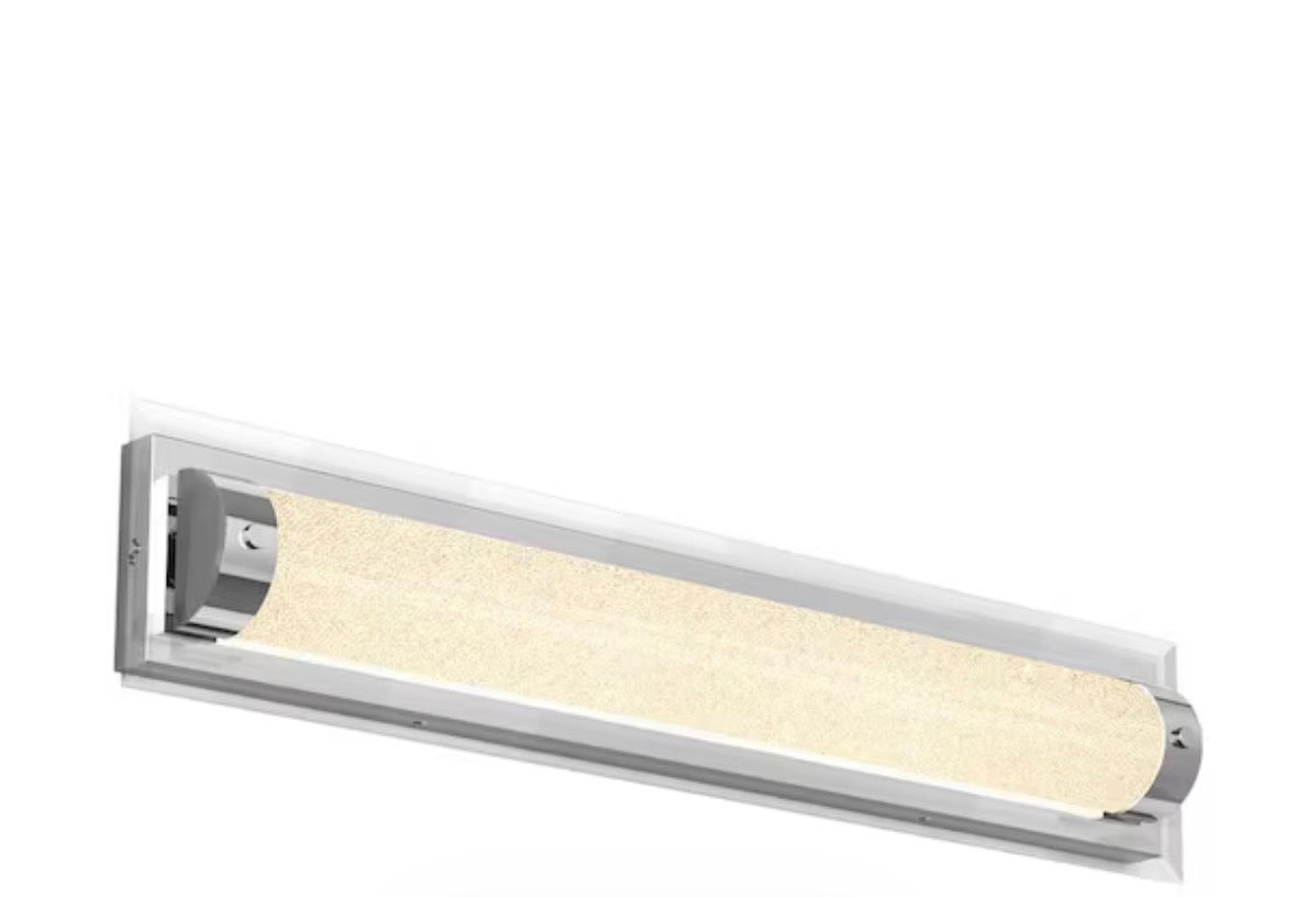 Artika Glamour 27 in. 1-Light Chrome Modern Integrated LED 3 CCT Vanity Light Bar for Bathroom