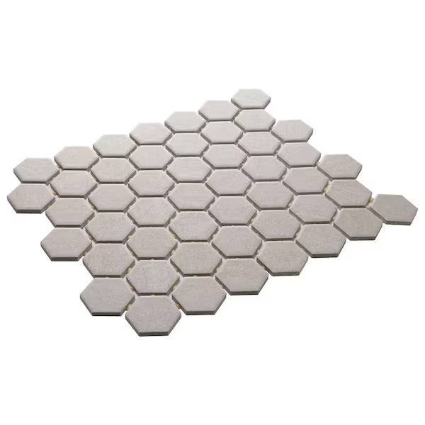 Open Box Daltile Nova Falls Gray 10 in. x 12 in. Glazed Ceramic Hexagon Mosaic Tile (9.72 sq. ft./Case)