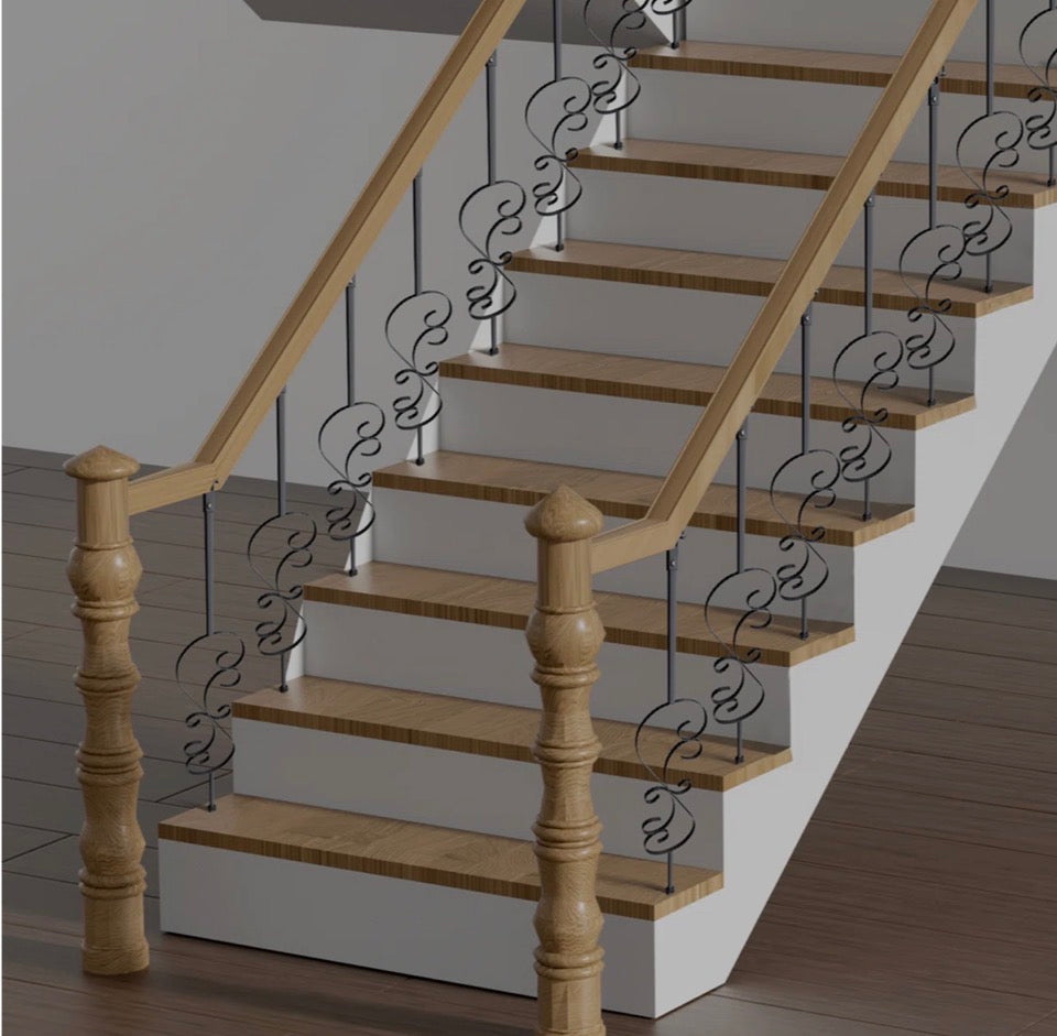 VEVOR Staircase Metal Balusters Decorative Banister Spindles (Set of 5)