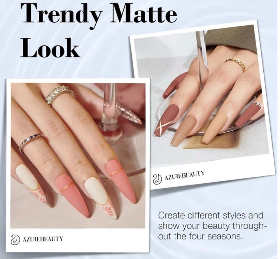 Brand New AZUREBEAUTY Dip Powder Liquid Set Bond, Base, Glossy Matte Top Coat, Activator,