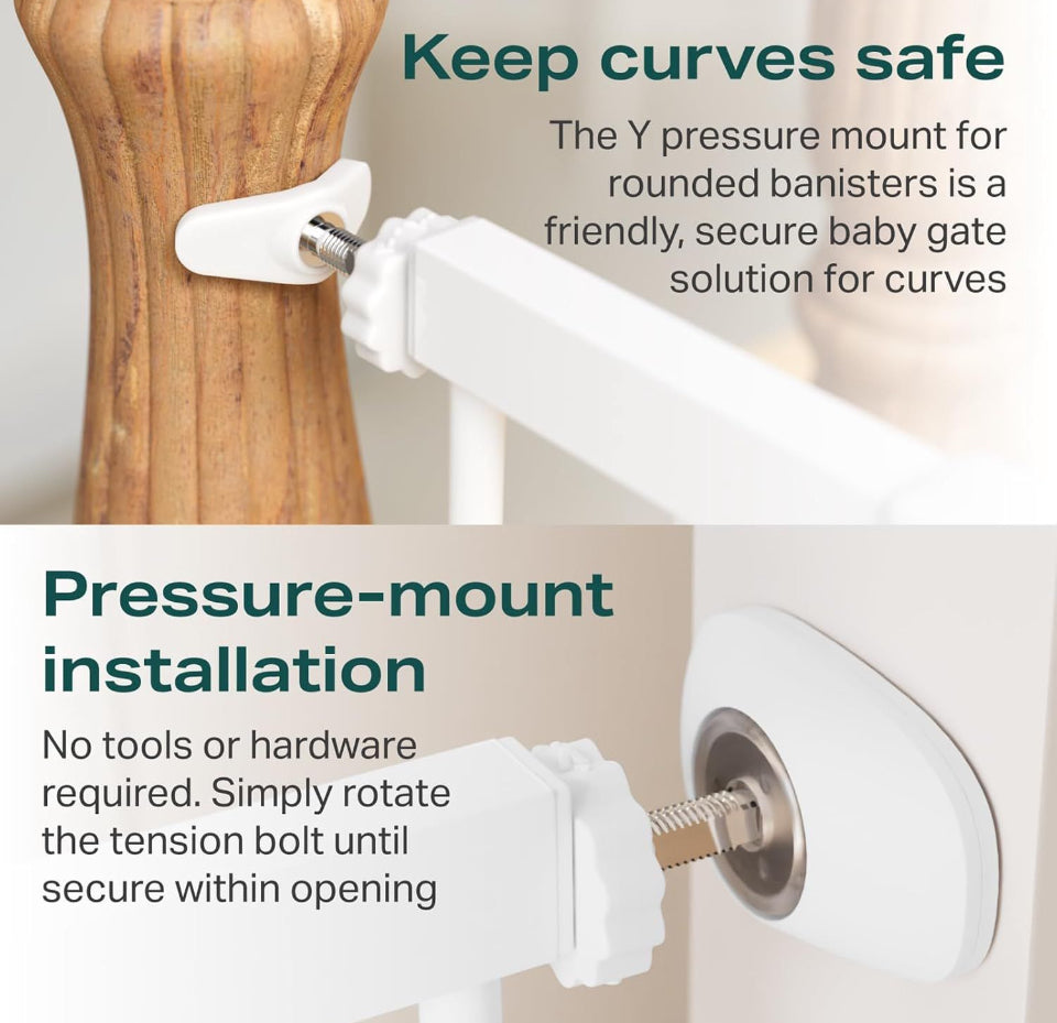 Open Box Cumber 29.7-46" Baby Gate for Stairs, Mom's Choice Awards Winner-Auto Close Dog Gate for the House, Easy Install Pressure Mounted Pet Gates f