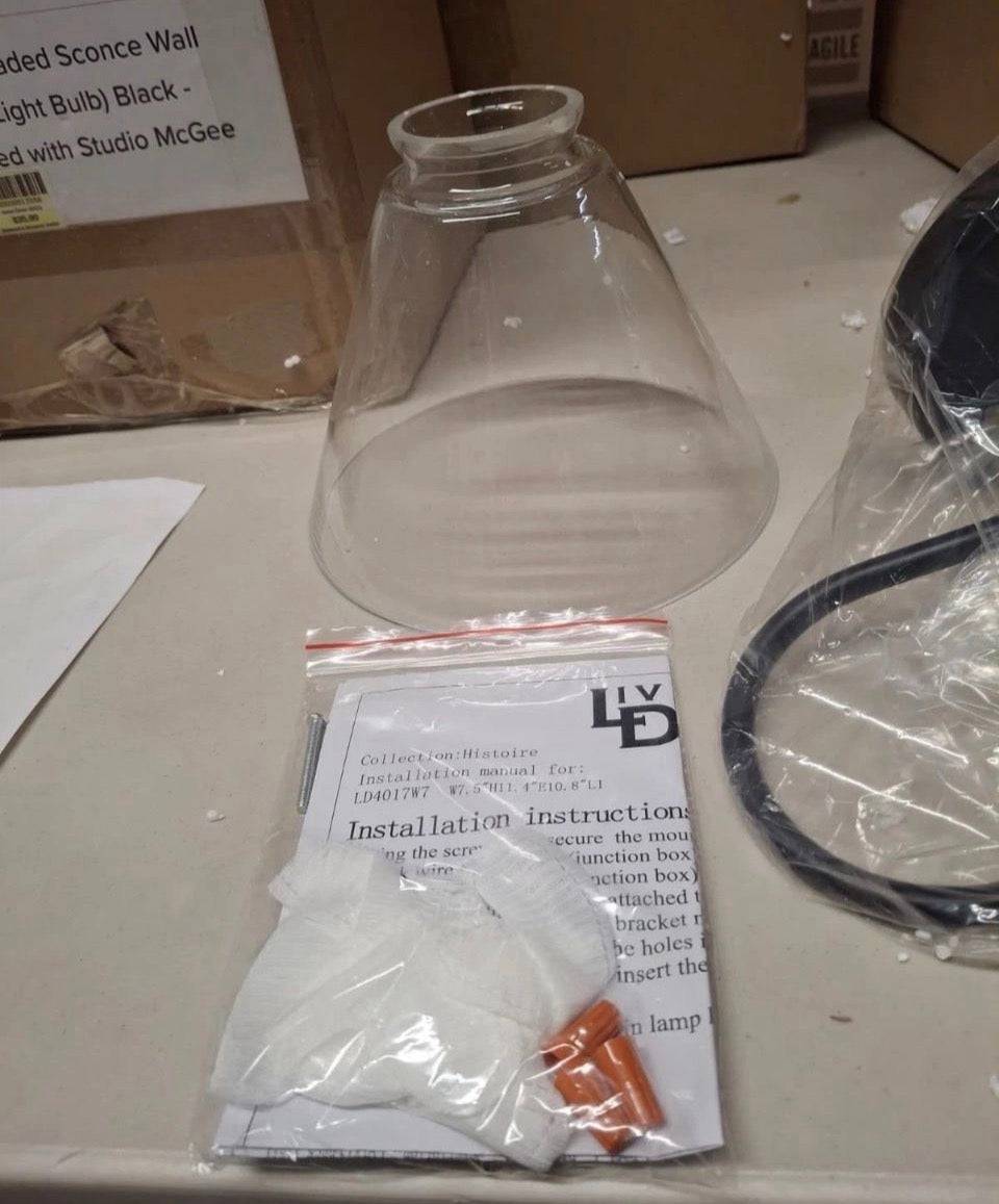 Open Box New "Elegant LightingHistoire Single Light 11"" Tall Wall Sconce"