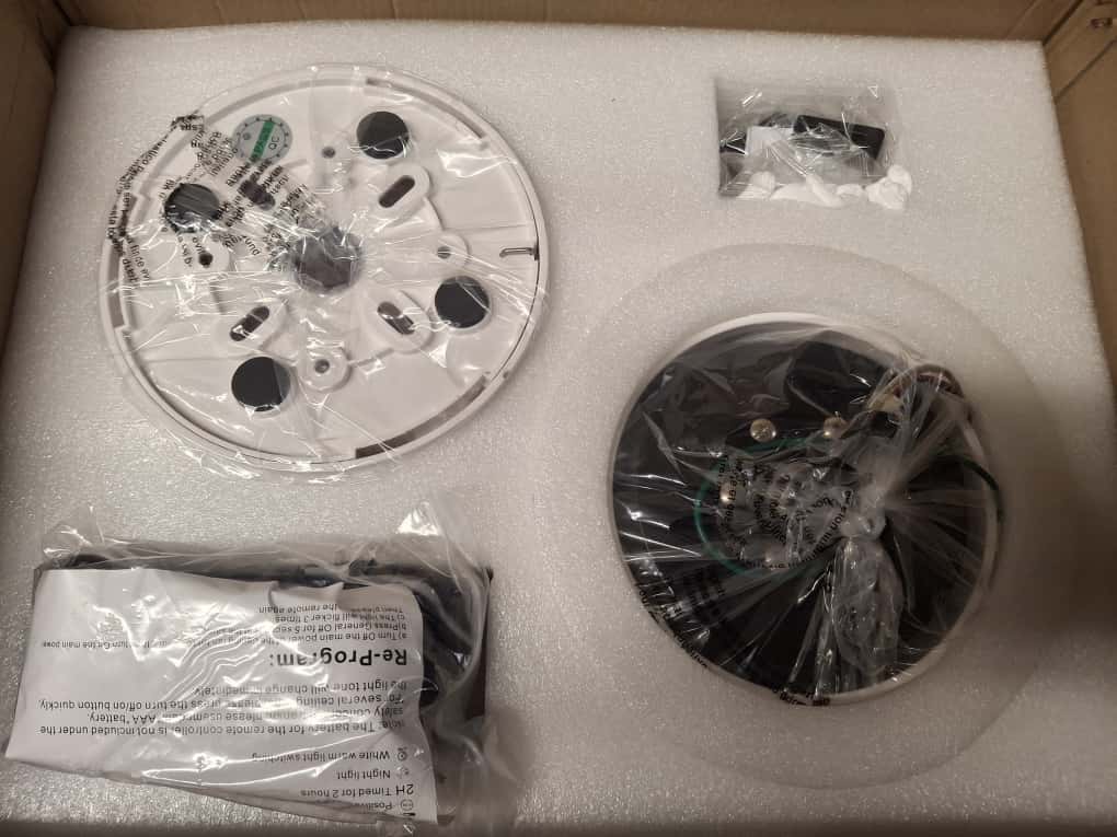 OPEN BOX NEW Surtime Palm Leaf Ceiling Fans with Lights-42 Tropical Ceiling Fan with Light and Remote/APP Control,Flush Mount