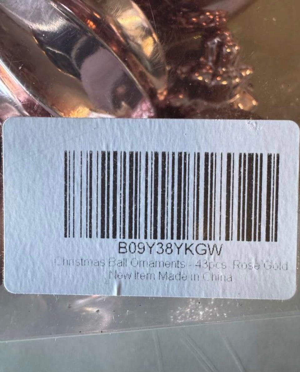 Brand new Cristbed Christmas Ball Ornaments - 43pcs Shatterproof Christmas Tree Decorative Hanging Ornaments with Loop for Xmas Holiday Party Wreath H