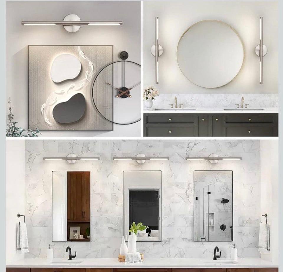 Open Box New LINSEEDS Brushed Nickel Bathroom Light Fixtures Over Mirror 24 Inch, 18W 360° Rotatable Dimmable 4000K LED Vanity Light Bar, Modern Bathr