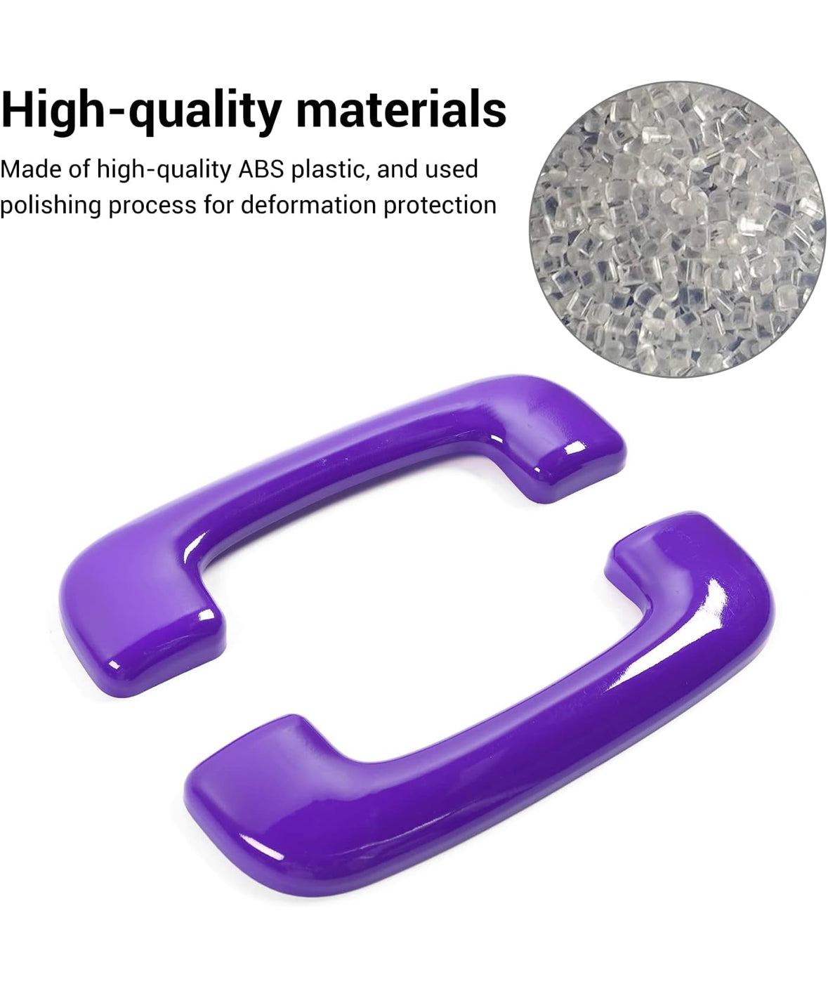 Voodonala for Charger Roof Top Handle Roof Grab Handle Cover Trim for 2015-2024 Dodge Charger Interior Accessories, ABS Purple 4pcs