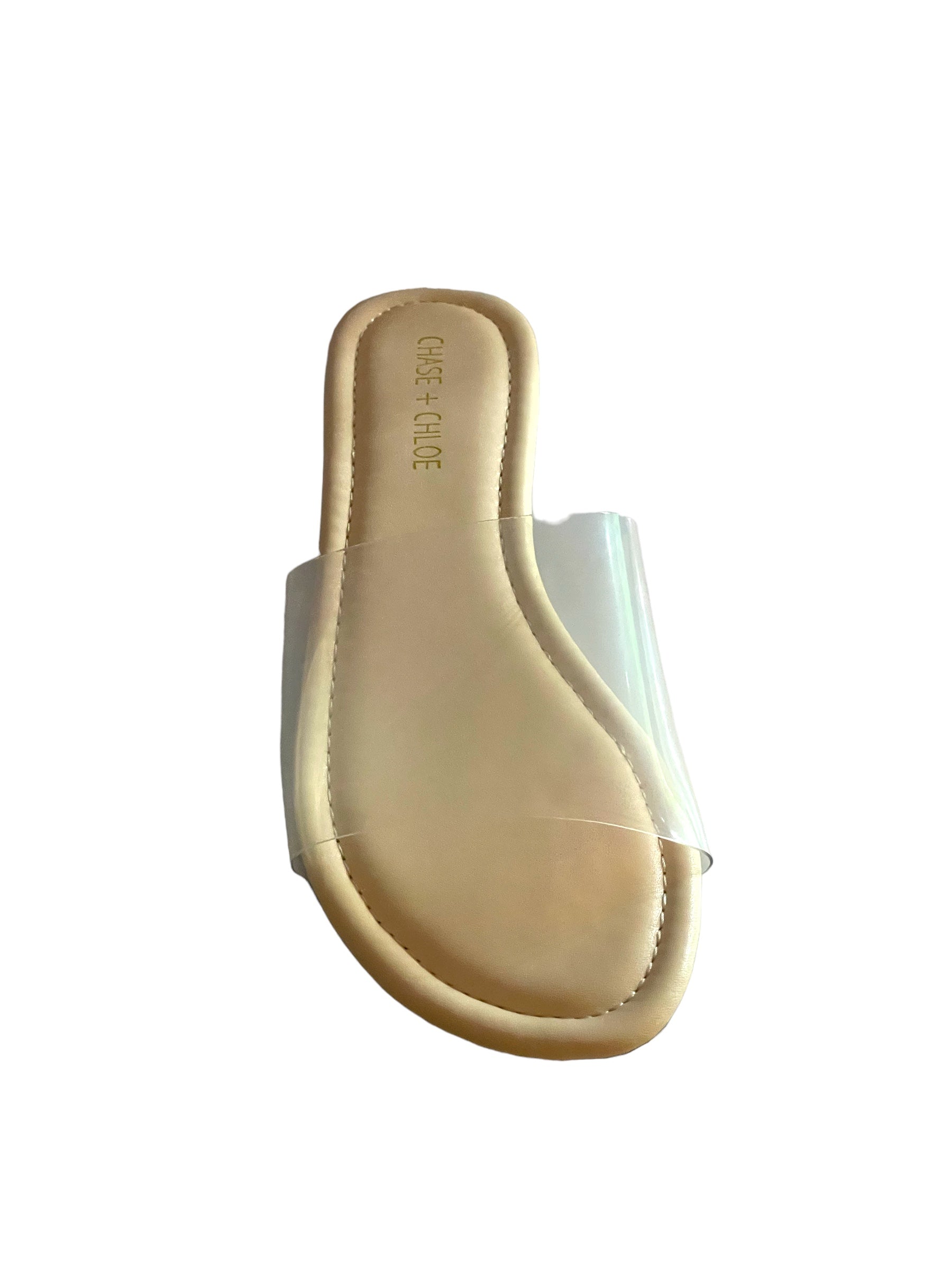 Chase + Chloe Transparent Slides IRMA-3 Nude - Selzalot