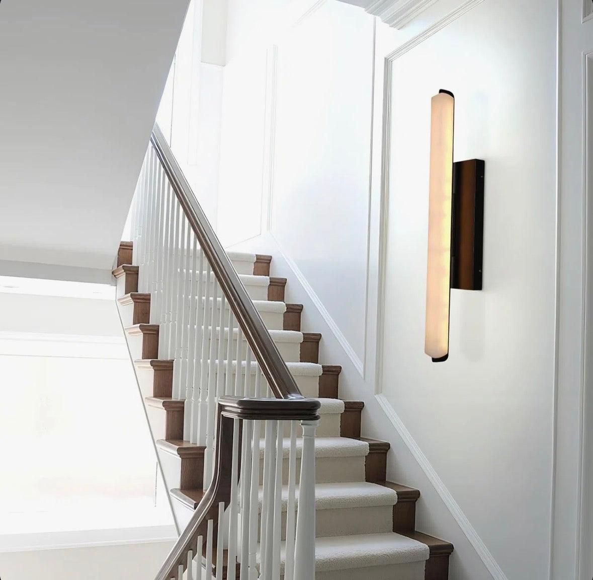 Hokku designs Dimmable LED Wall Mounted Sconce With Alabaster Shade