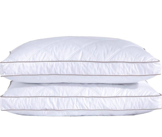 Open Box puredown® Goose Feathers and Down Pillow for Sleeping Gusseted Bed Hotel Collection Pillows, Standard, Set of 2
