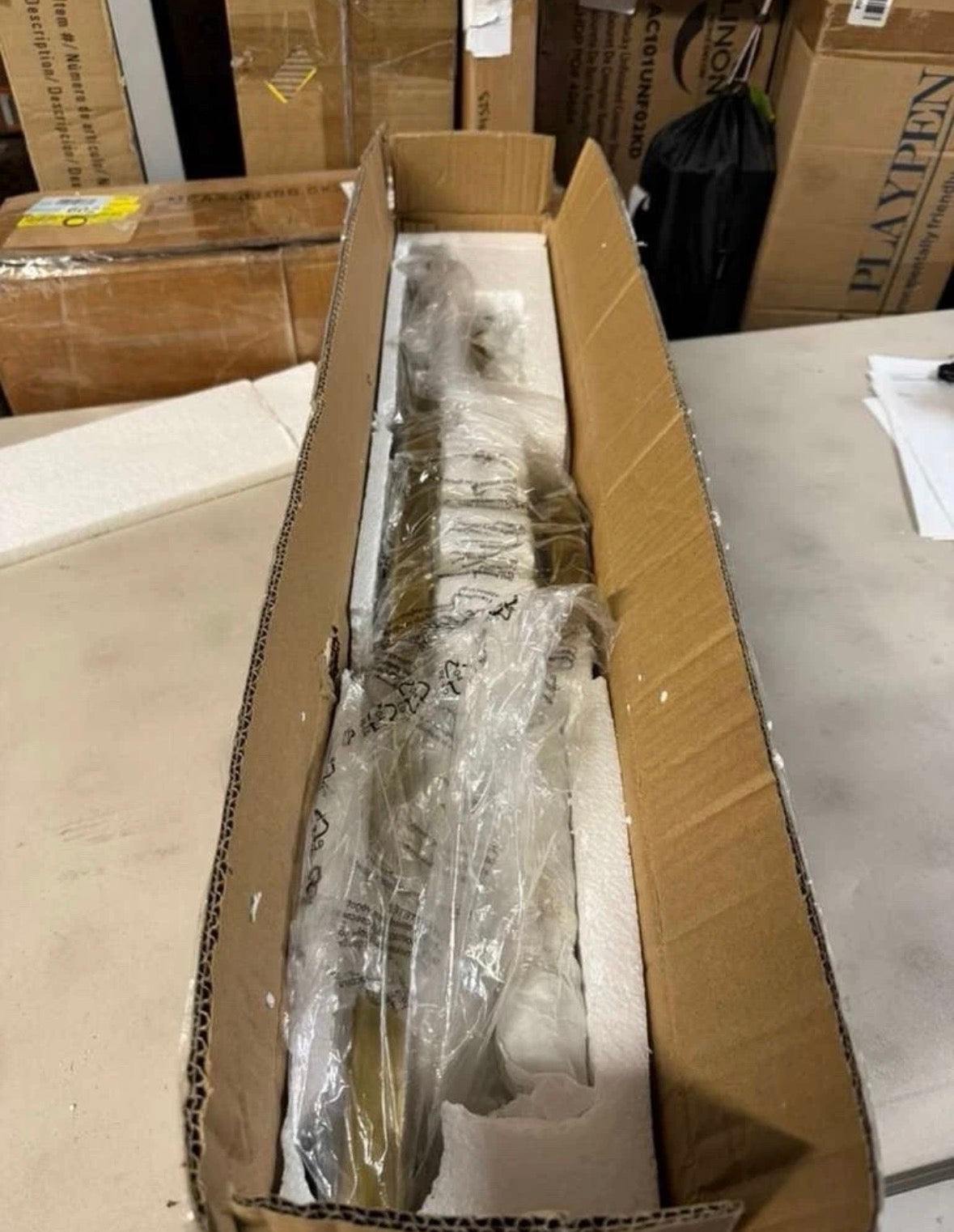 Emeritpro 32 in. 4-Light Gold Crystal Vanity Light, Modern Bathroom Wall