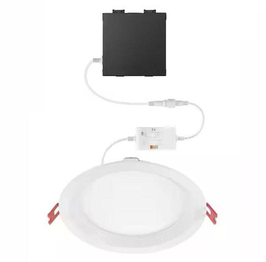 Brand New Commercial Electric Elite Series 6 in. LED DuoBright, 3-Level Lumen Select, Baffle Canless Recessed Light, Adjustable CCT