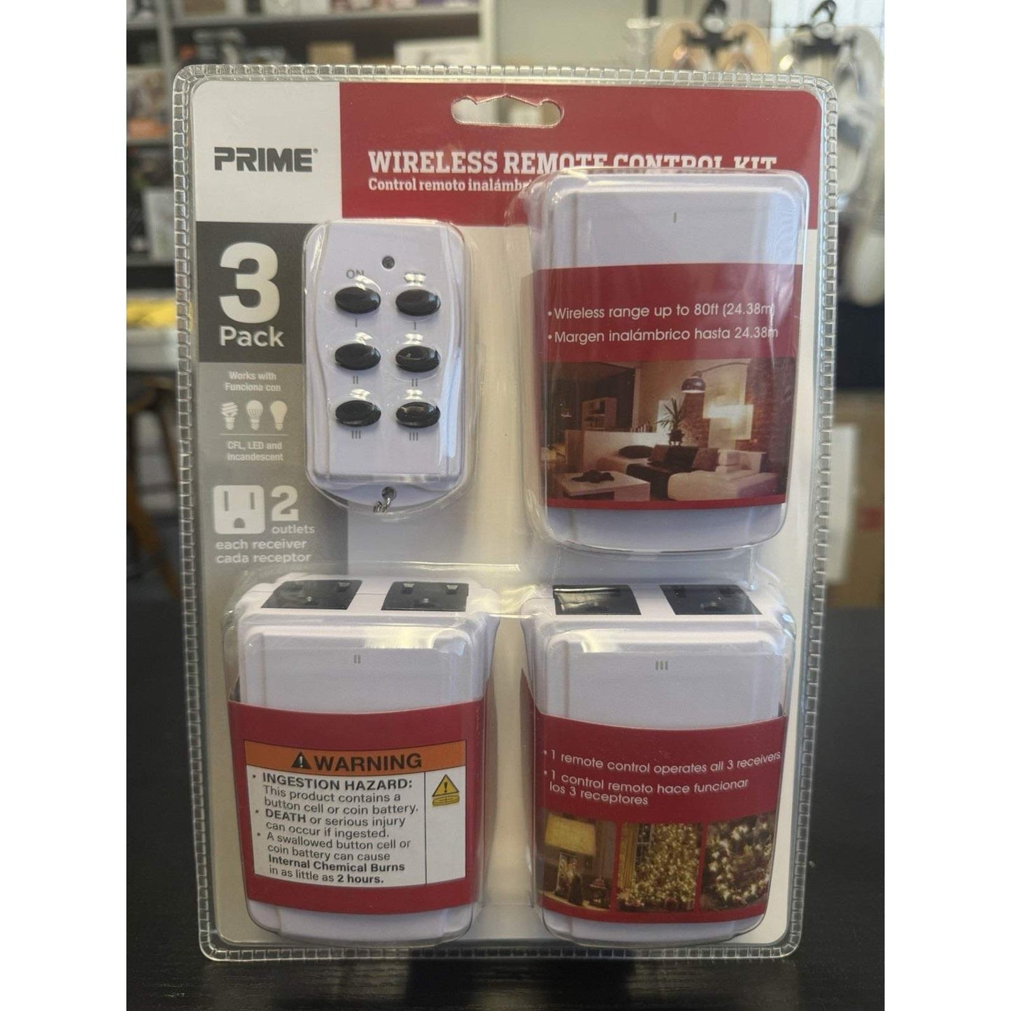 PRIME 3pk Wireless Remote Control Kit for Outlets ~Indoor~ Item #TNRC23PK