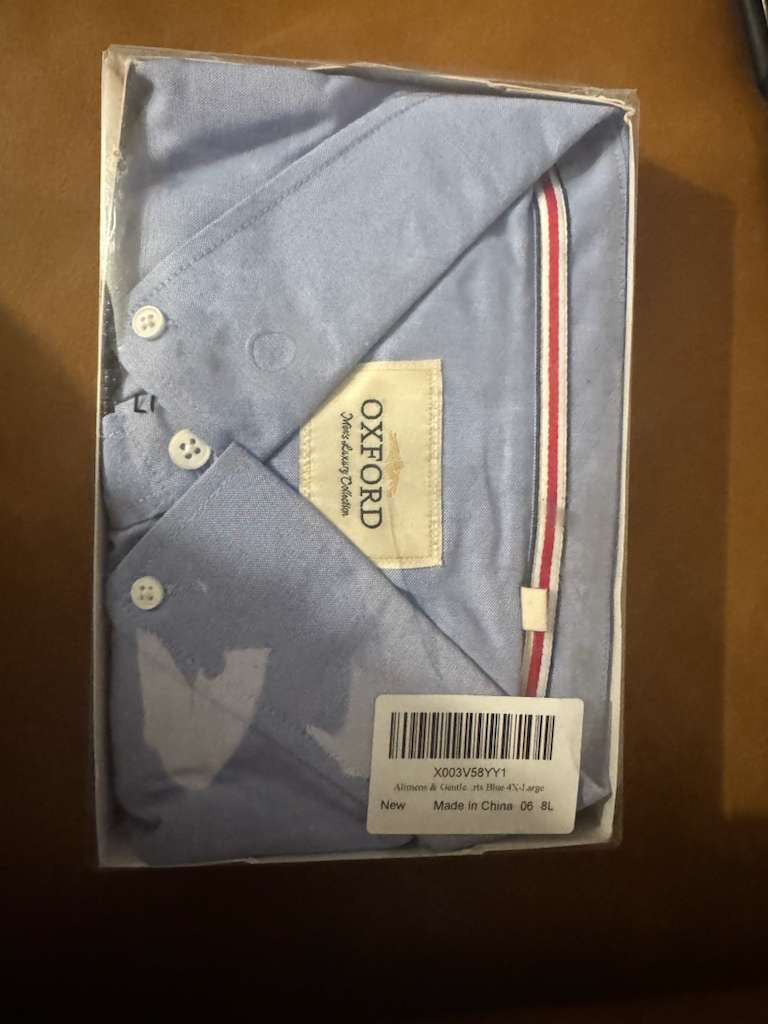 Alimens & Gentle Mens Solid Oxford Shirt Long Sleeve Dress Shirt Work Casual But