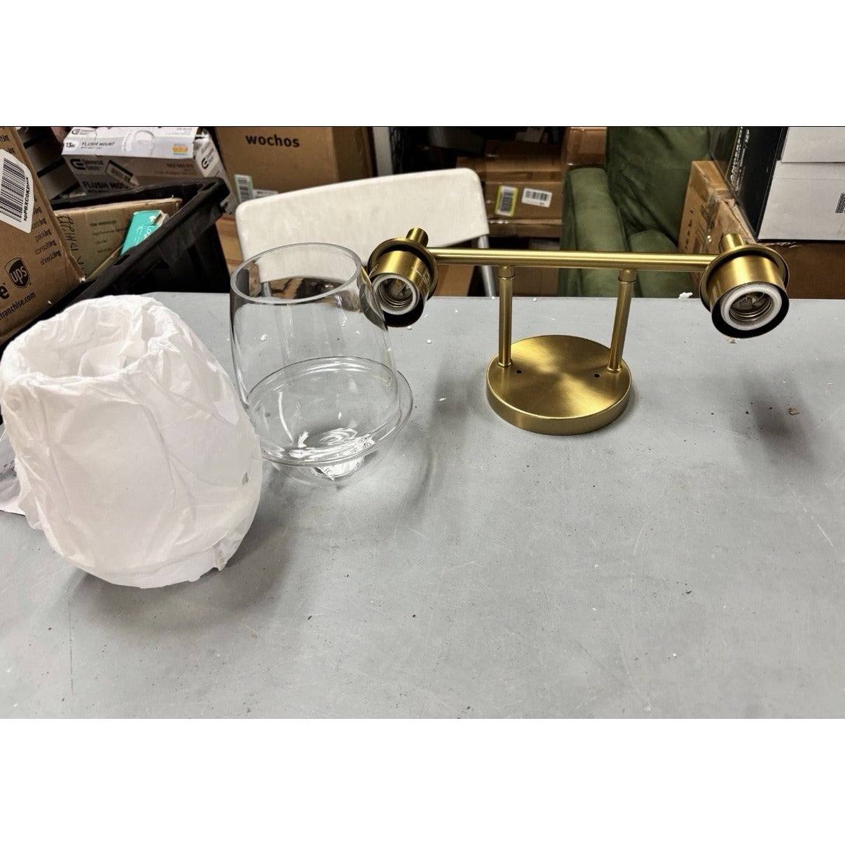 Designers Fountain Summer Jazz 2 Light Vanity, Gold/Clear - D310M-2B-BG