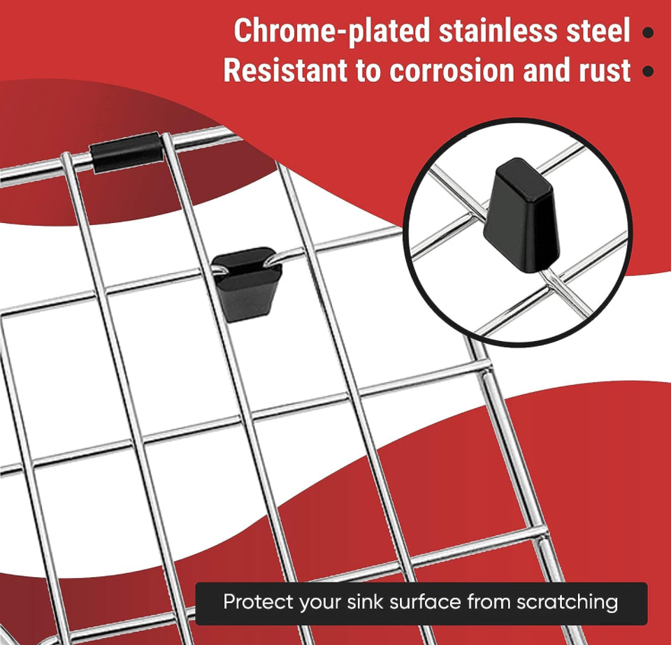 Granatan 27-1/2" x 13-1/2" x 1-1/4" Sink Protectors for Kitchen Sink - Sink Bottom Grid - Stainless Steel Sink Protector - Sink Grate for Bottom of Ki