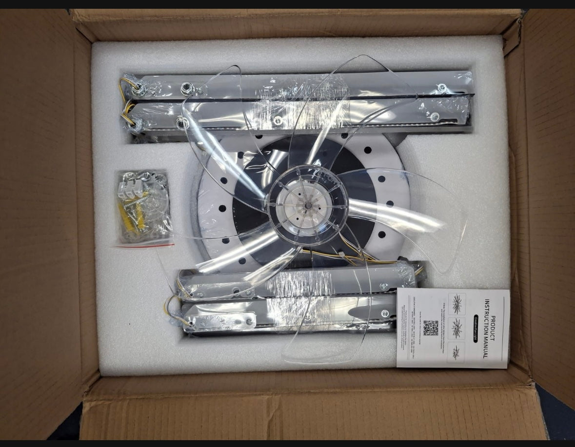 Open Box 36 in. W LED 6-Speed Indoor Black Smart Ceiling Fan with Remote and DC Motor