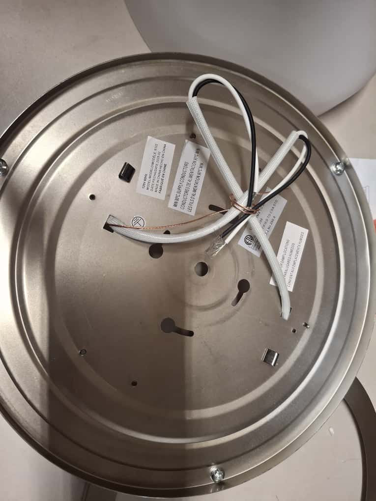 OPEN BOX NEW Saturn 2-Light Brushed Nickel Flush Mount