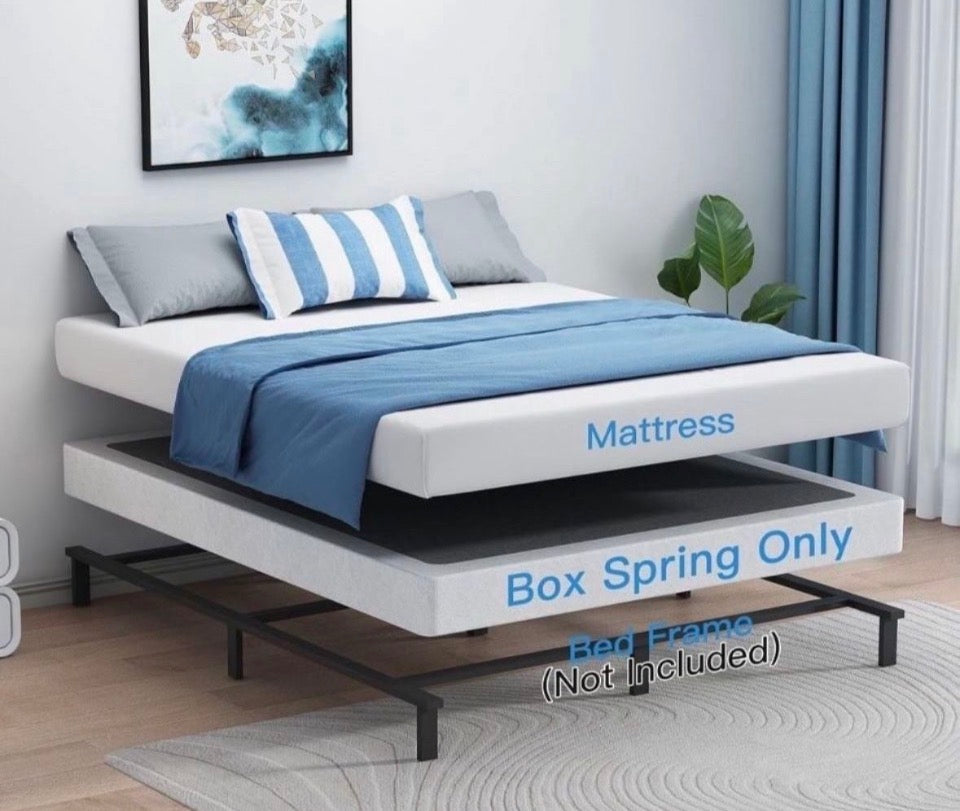 Open Box UOMEUR Full Box Spring-5 Inch Box Spring for Low Profile Box Spring Full Size, 3500lbs Heavy Duty Metal Mattress Foundation Support