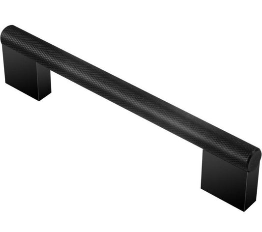 Open Box Alzassbg 10 Pack Matt Black Cabinet Pulls, 5 Inch(128mm) Hole Centers Kitchen Hardware Knurled Cabinet Handles for Cabinets and Drawers