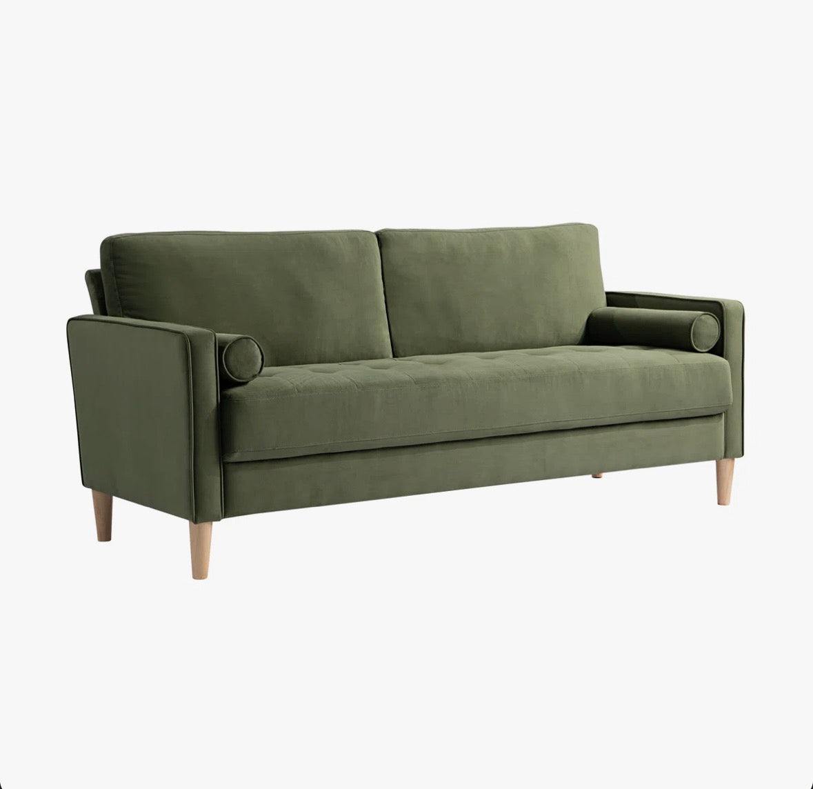 Mercury Row Garren 75.6 Tufted Sofa GREEN