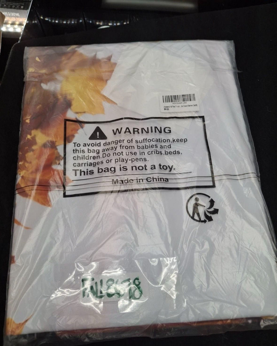 New Avezano Fall Forest Red Truck Photography Backdrop 8x6ft Autumn