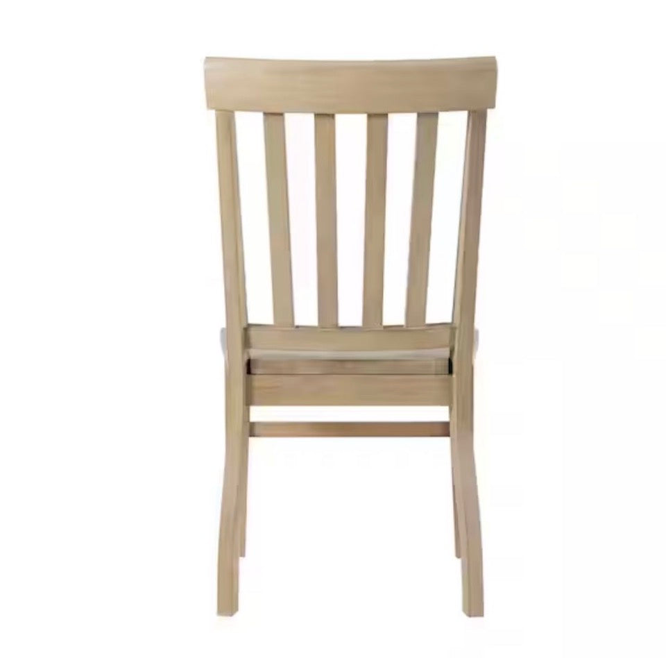 NEW Picket House Furnishings Liam Natural Slat Back Side Chair Set