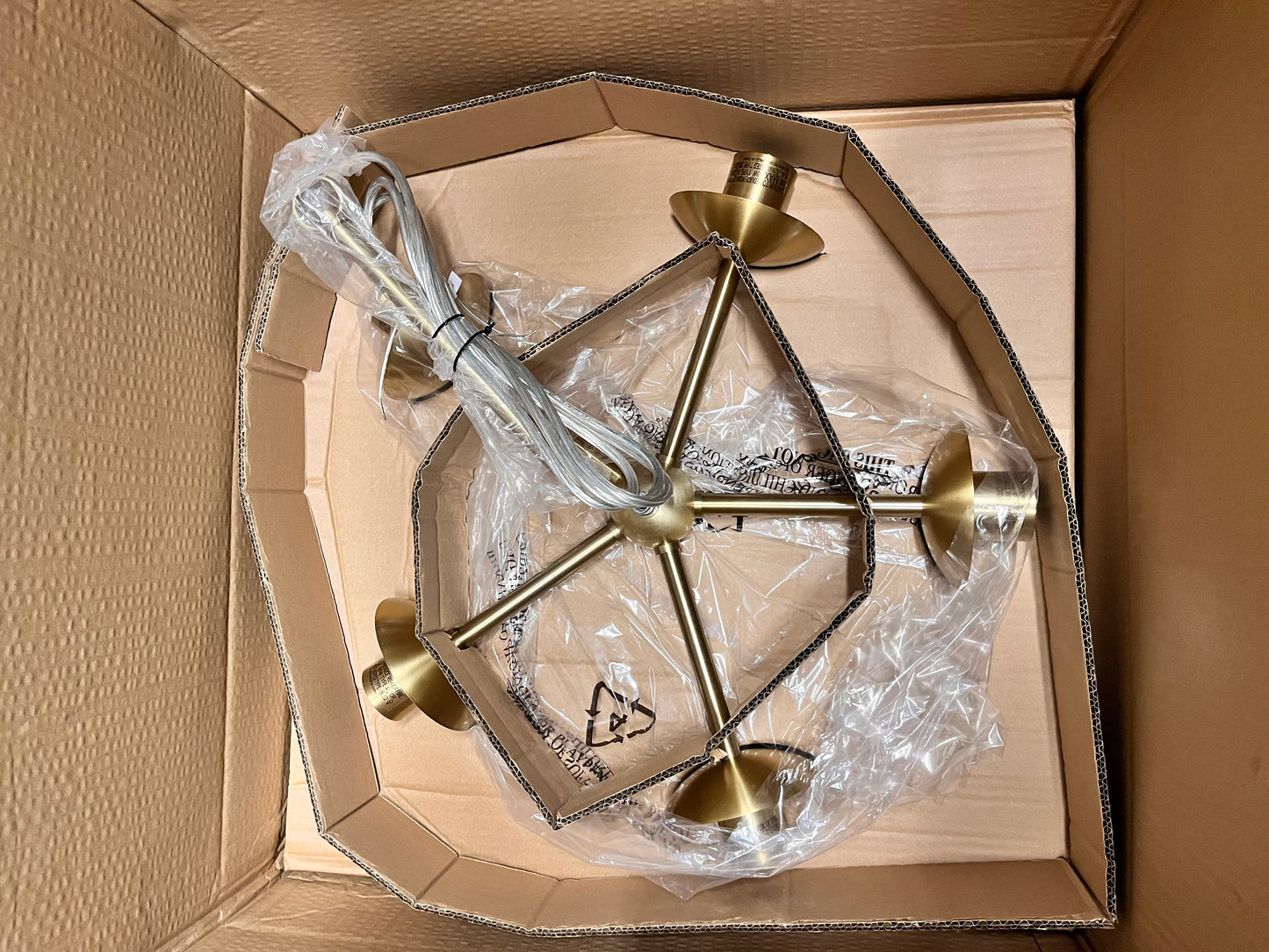 Open Box Glass Orb Ceiling Chandelier - Threshold™: 5-Light Modern Fixture, UL Listed, Metal & Glass