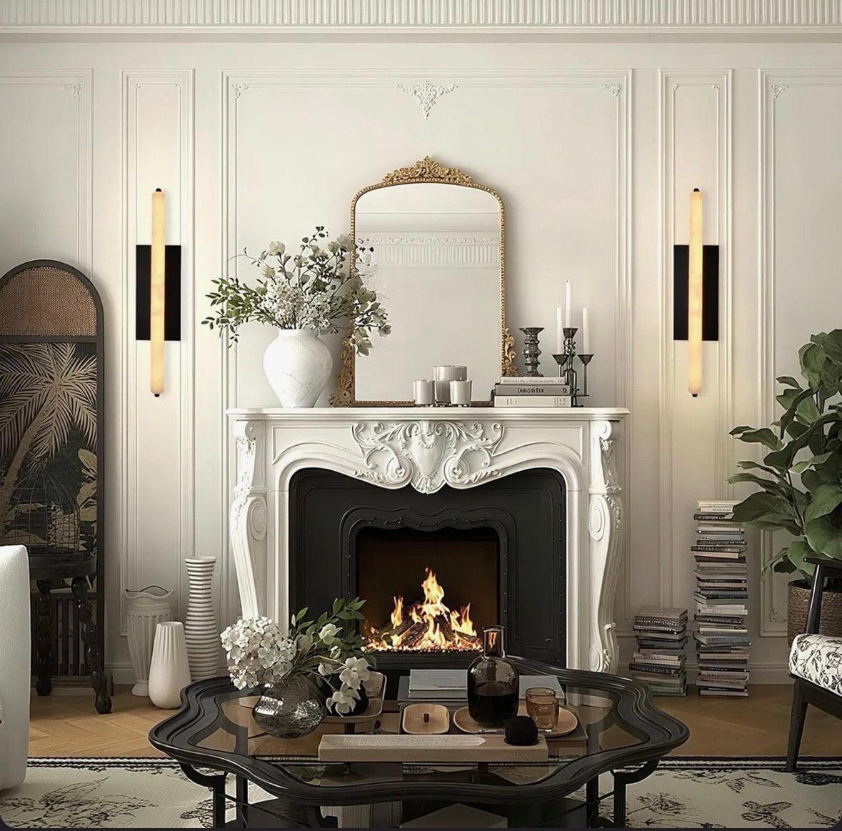 Hokku designs Dimmable LED Wall Mounted Sconce With Alabaster Shade