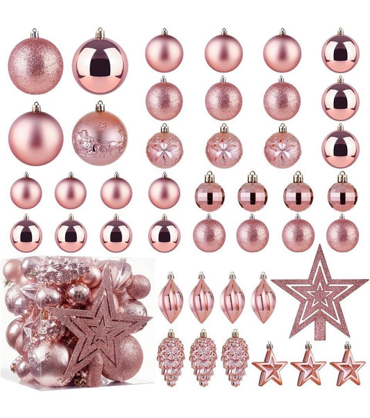 Brand new Cristbed Christmas Ball Ornaments - 43pcs Shatterproof Christmas Tree Decorative Hanging Ornaments with Loop for Xmas Holiday Party Wreath H