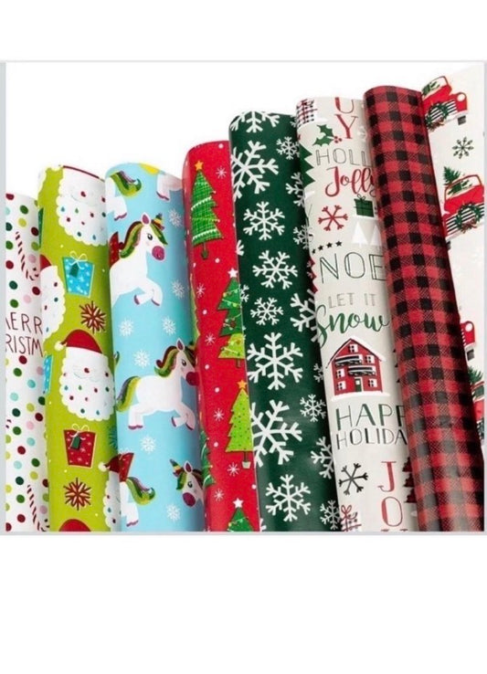 Open Box Plum Designs Holiday Wrapping Paper Sheets - 40 Precut 30"x20" Gift Wrap Sheets