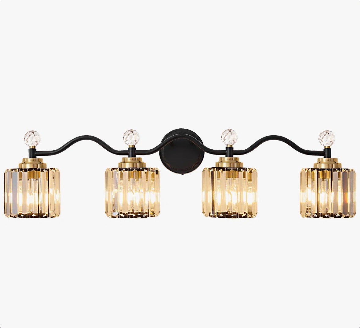 Mercer41 Emilion Dimmable Bathroom Vanity Light With Crystal Shade