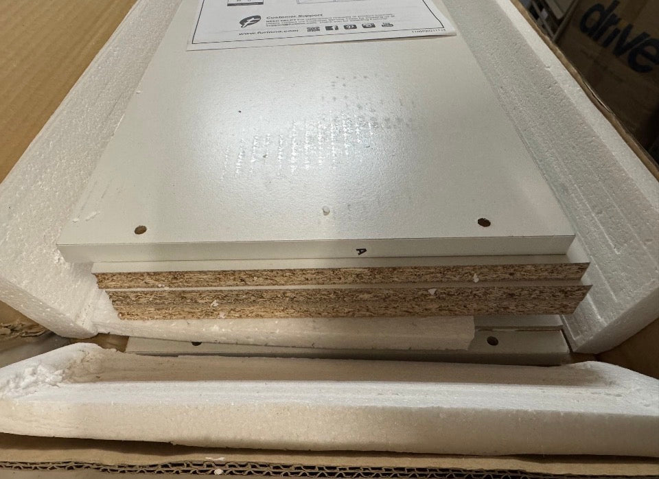 OPEN BOX NEW Furinno Reed 31.5 in. Tall White Wood 5-Cube Bookcase