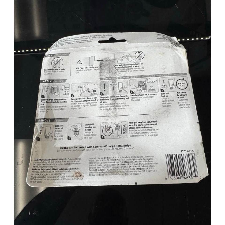 Command 15 Lb XL Heavyweight Wall Hook, Damage Free Hanging Wall Hook